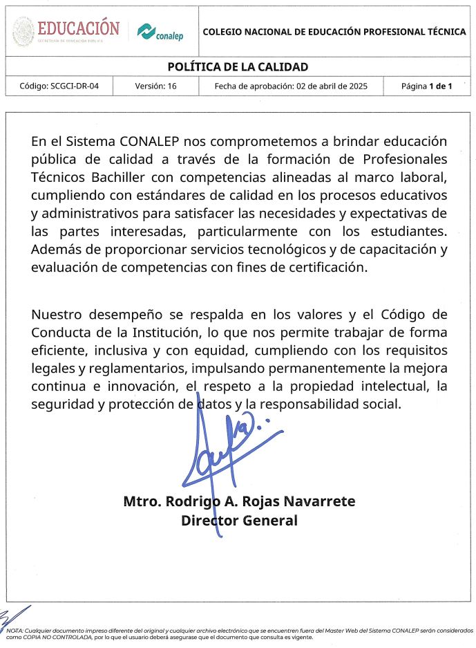 Política de Calidad