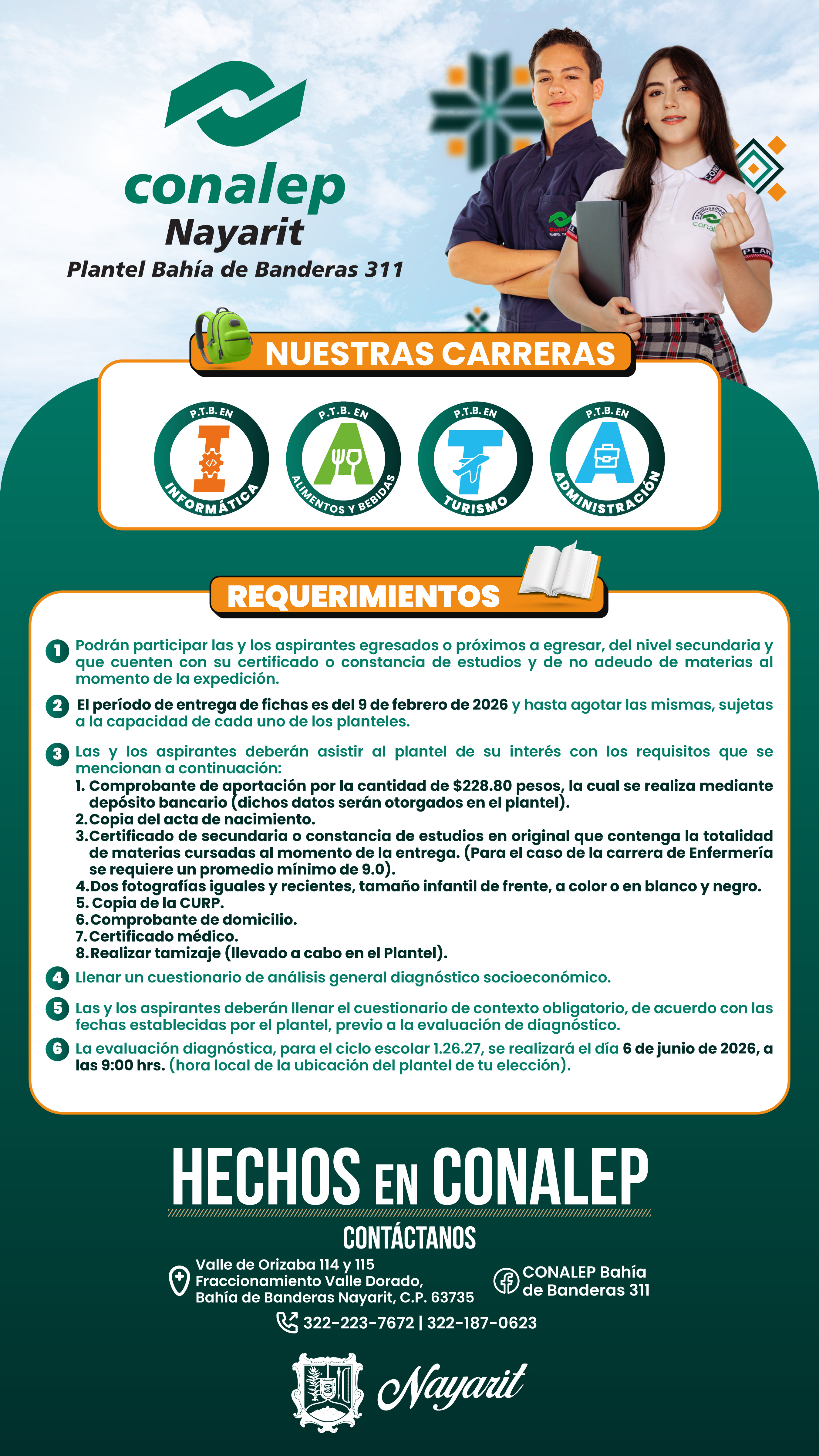 Oferta Educativa Plantel Conalep Bah&iacute;a de Banderas 311